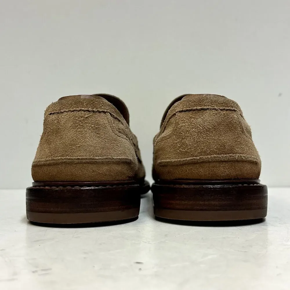 NEW HEELS Brunello Cucinell Brown Suede Penny Loafer Made in Italy EU 43 US 10 D